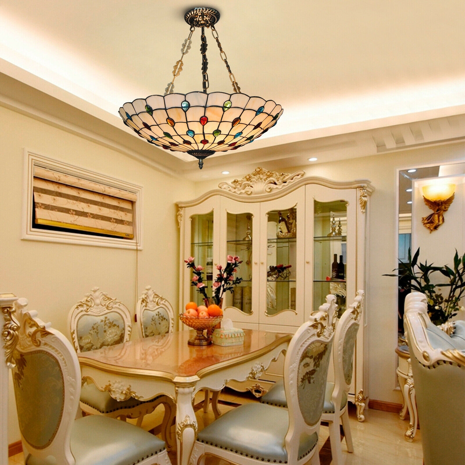 Tiffany Style Stained Glass Chandelier Ceiling Pendant Light 20.5 On Sale Bed Bath Beyond 36133422