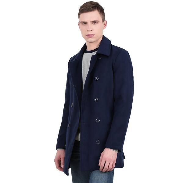 Shop Unique Bargains Men S Long Sleeve Turn Down Collar Double