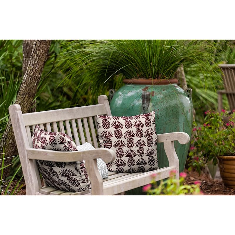 Pineapple Stripes Indoor/Outdoor Throw Pillow