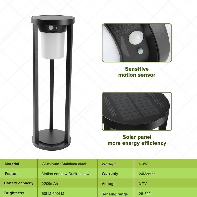 2-Pack Solar Outdoor Light Pathway Garden Dusk to Dawn with Stake 1989 - 1989-600-2B