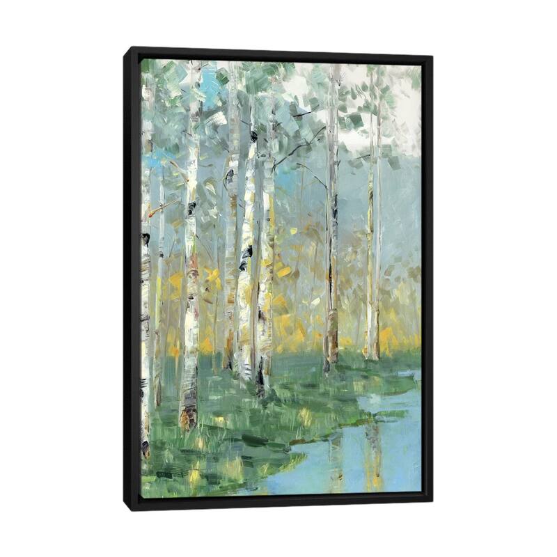 iCanvas "Birch Reflections III" by Sally Swatland Framed Canvas Print - Black - 48x32