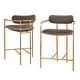 preview thumbnail 1 of 5, Simple Living Retro Velvet Counter Stools (Set of 2) Grey