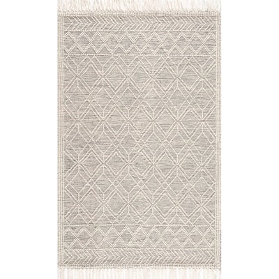 Hauteloom Arnside Living Room, Bedroom Area Rug - Ivory, Pink - 2'3" x 3'9"