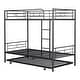 preview thumbnail 9 of 12, Furniture of America Arlay Modern 2-Piece Twin over Twin Metal Bunk Bed with Trundle Set