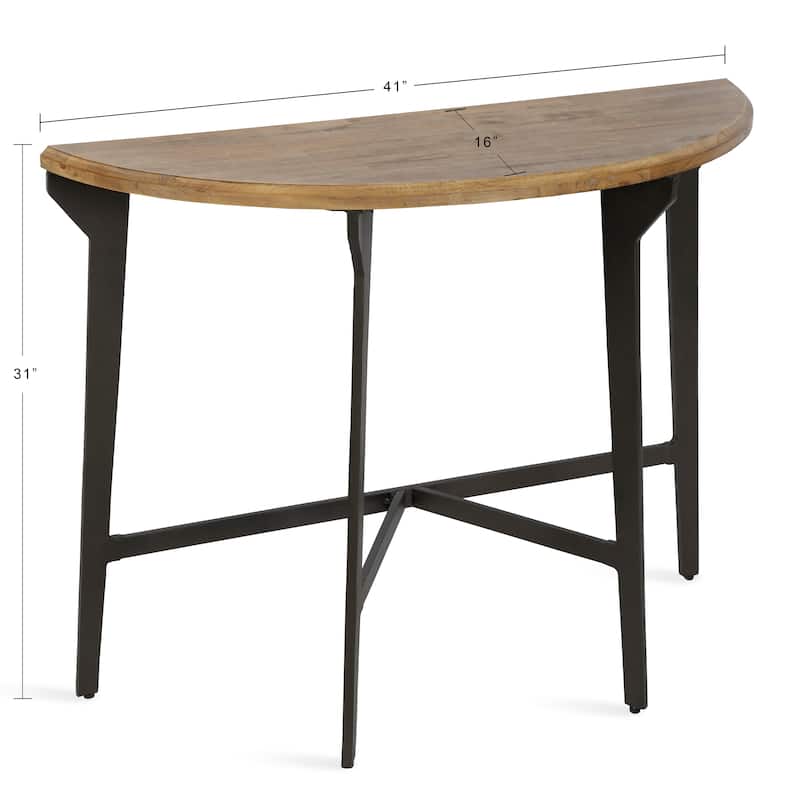 Kate and Laurel Langdon Wood and Metal Console Table - 41x16x31