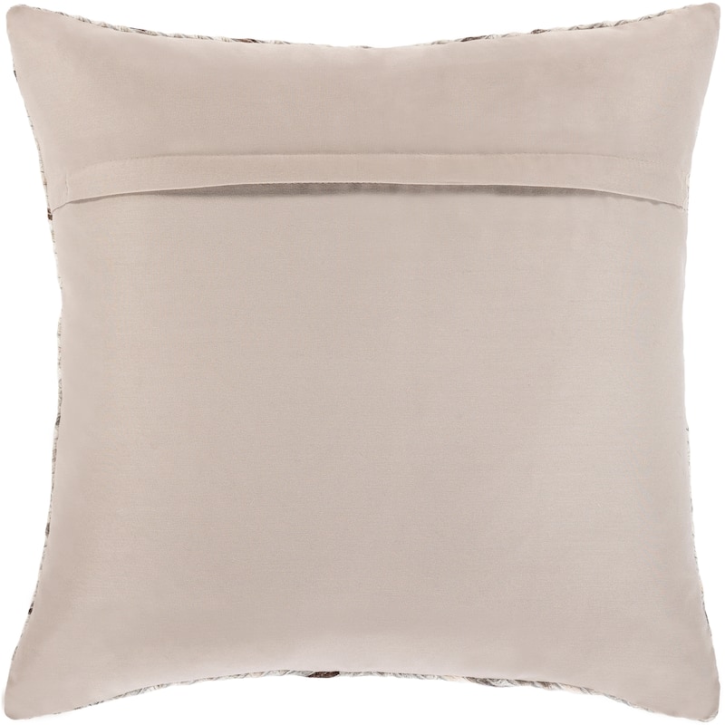 Danyal Striped Neutral Hair on Hide Throw Pillow