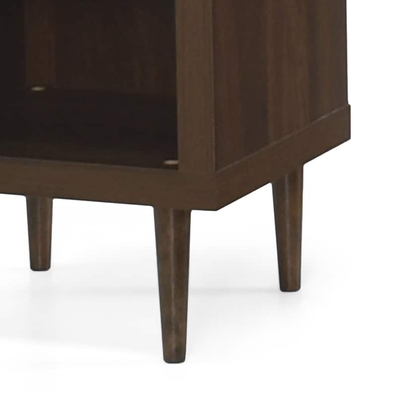 Nystrom Faux Wood Single Drawer Nightstand by Christopher Knight Home
