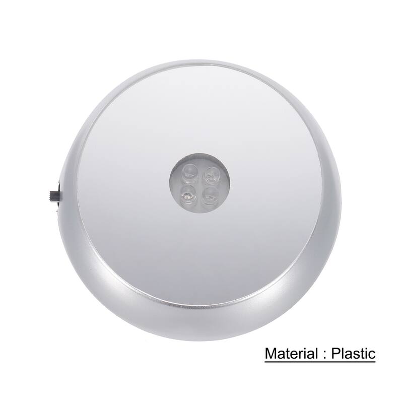 Crystal LED Displays Base Holders Powered by 3 AA Batteries 3 Color Light 3 Pcs