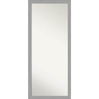 Non-Beveled Wood Full Length Floor Leaner Mirror - Brushed Nickel Frame ...