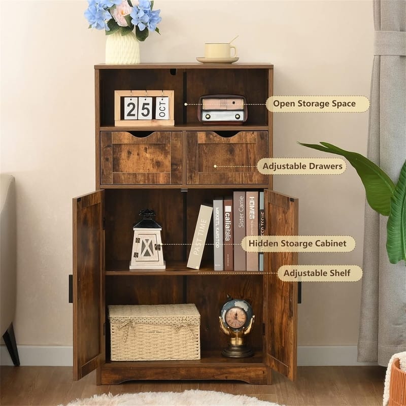 Bathroom Wall Cabinet - 11.8"D x 23.6"W x 42.5"H