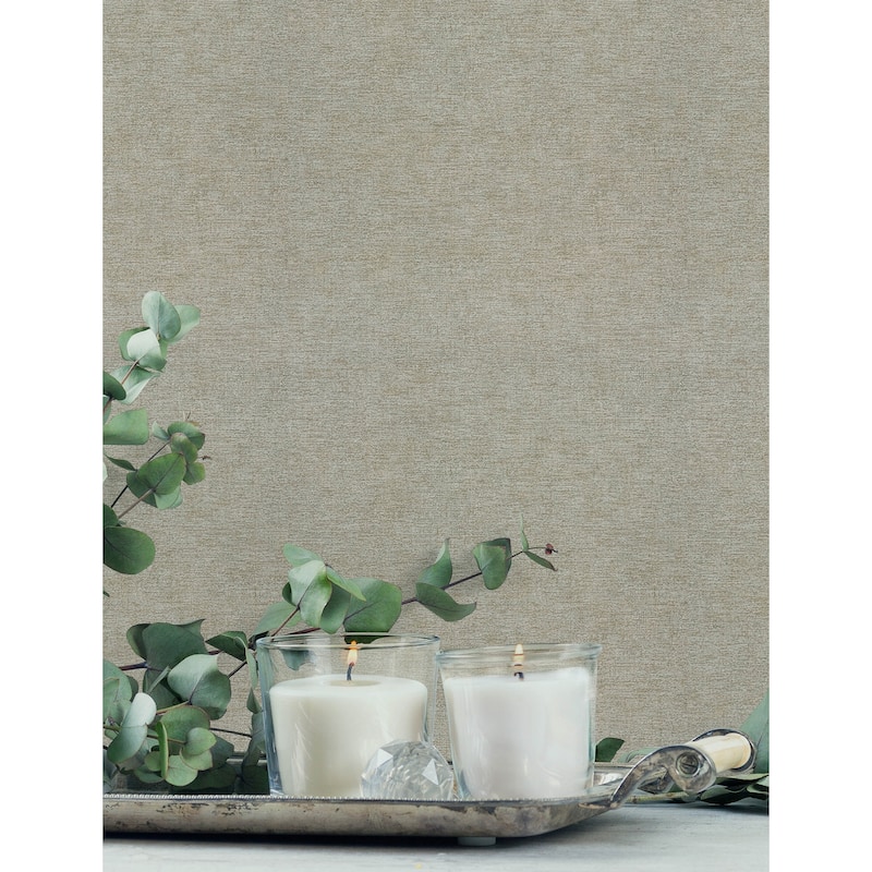 Chesapeake Tansy Dark Grey Distressed Wallpaper