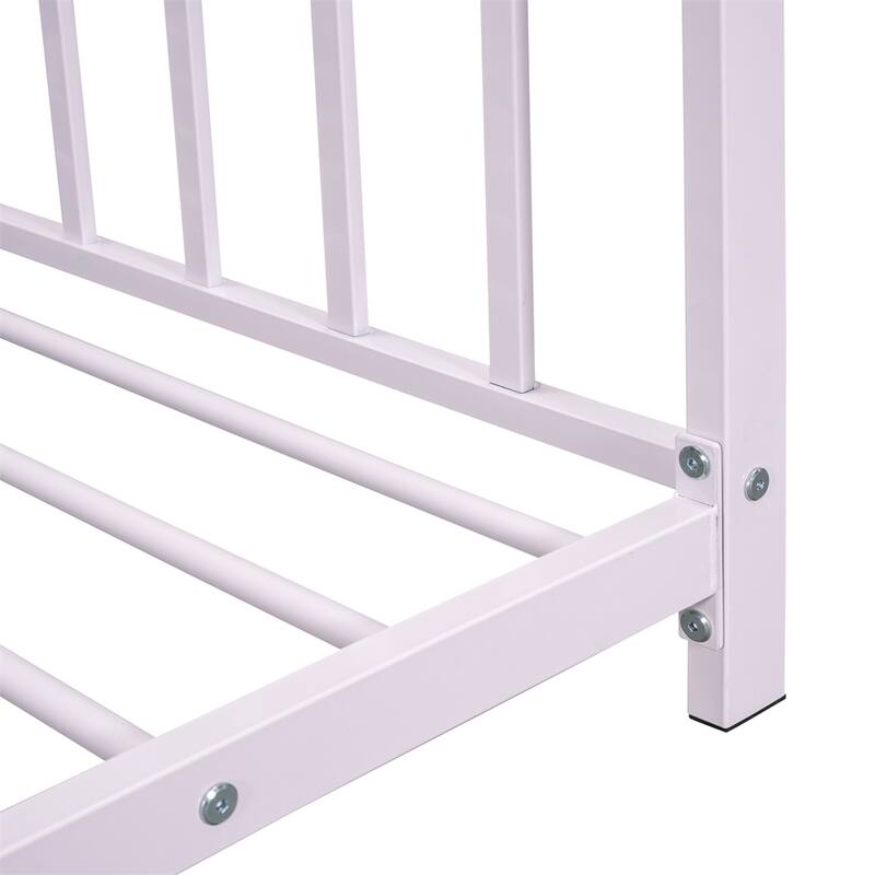 Twin Size Metal House Platform Bed with Legs