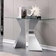 preview thumbnail 1 of 10, Luxury 51 inch Console Table Rectangular Sofa Entryway Console Table with Rectangle Tempered Glass Top and Metal Legs Silver