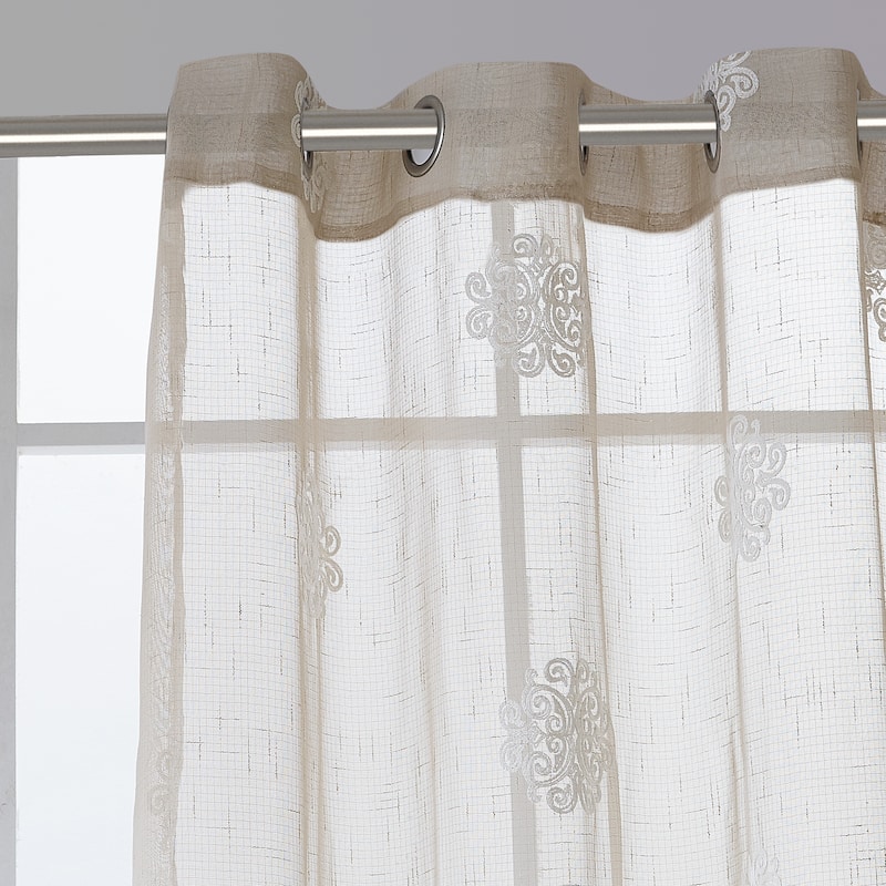 Lyndale Harper Embroidered Sheer Curtain