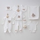 preview thumbnail 4 of 7, 10-Piece Newborn Prince Ensemble Set - Royal Family Newborn Outfits White and Powder