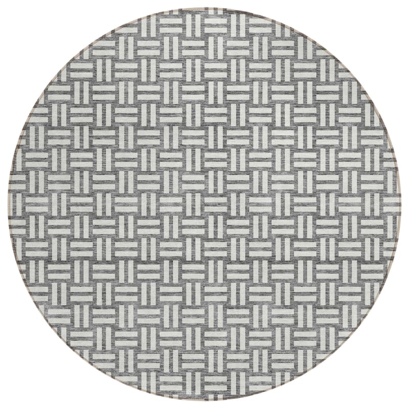 HomeRoots Geometric Transitional Rectangle Outdoor Rug