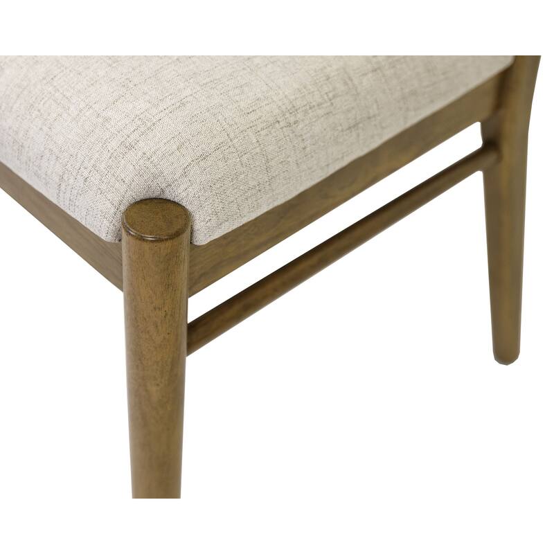 Modern Wood Rectangular Kitchen Dining Table with Eight Chairs, Brown