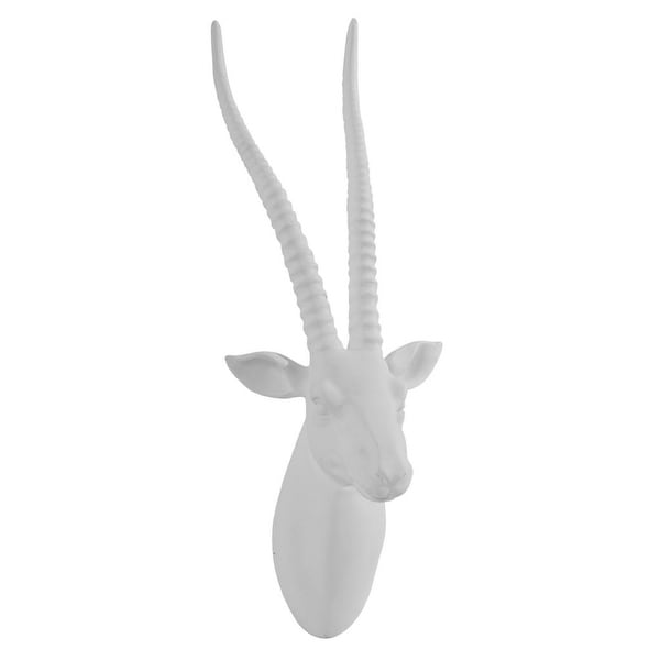 26.5" White Antelope Oryx Wall Mounted Decorative Accent - N/A