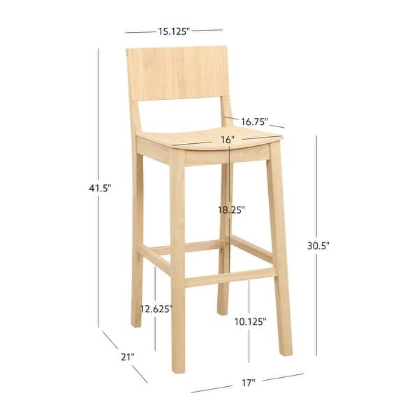 dimension image slide 0 of 4, Linon Dahlia Armless Barstool Set of 2
