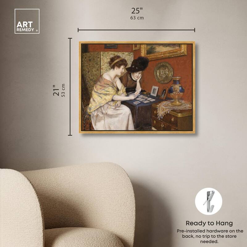 Reading the Cards Canvas by Art Remedy