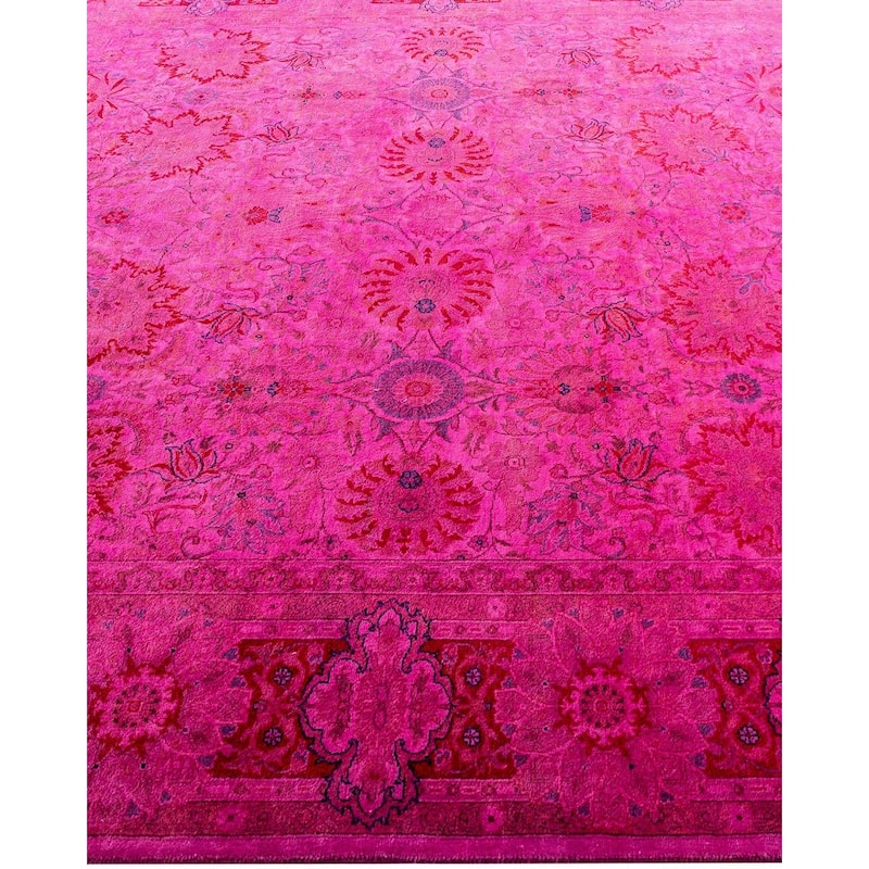 Contemporary Overdyed Wool Hand Knotted Area Rug - 6' 3" x 8' 10"