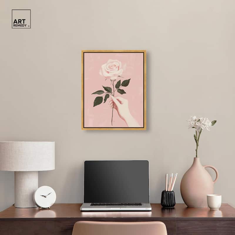 Gift of a Rose Canvas by Art Remedy