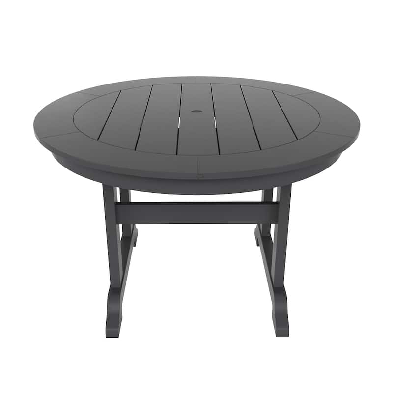 Shoreside 5-Piece Square Poly Eco-Friendly All Weather Outdoor Dining Set with Armchairs