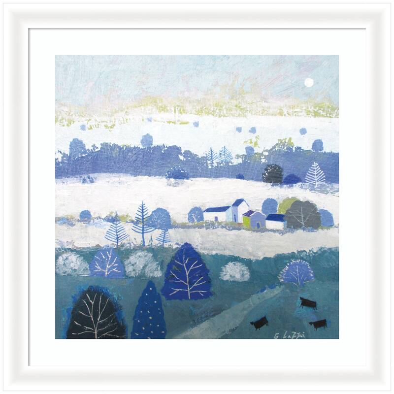 Kate and Laurel Framed Art Winter Dales by Guilana Lazzerini - 27x27 - White