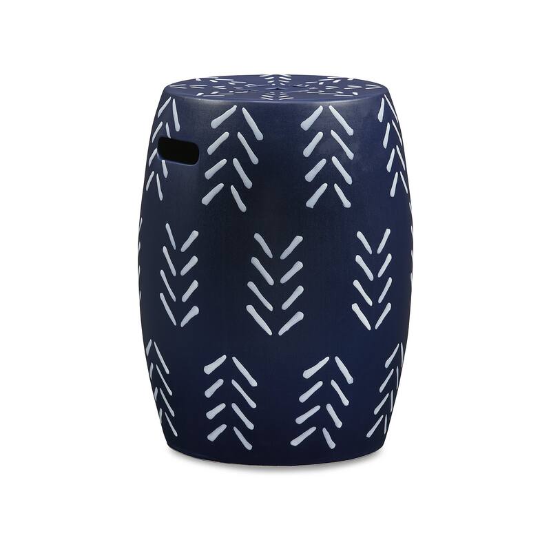 Ashley Furniture Genemore Navy Indoor/Outdoor Stool - 12"W x 12"D x 18"H