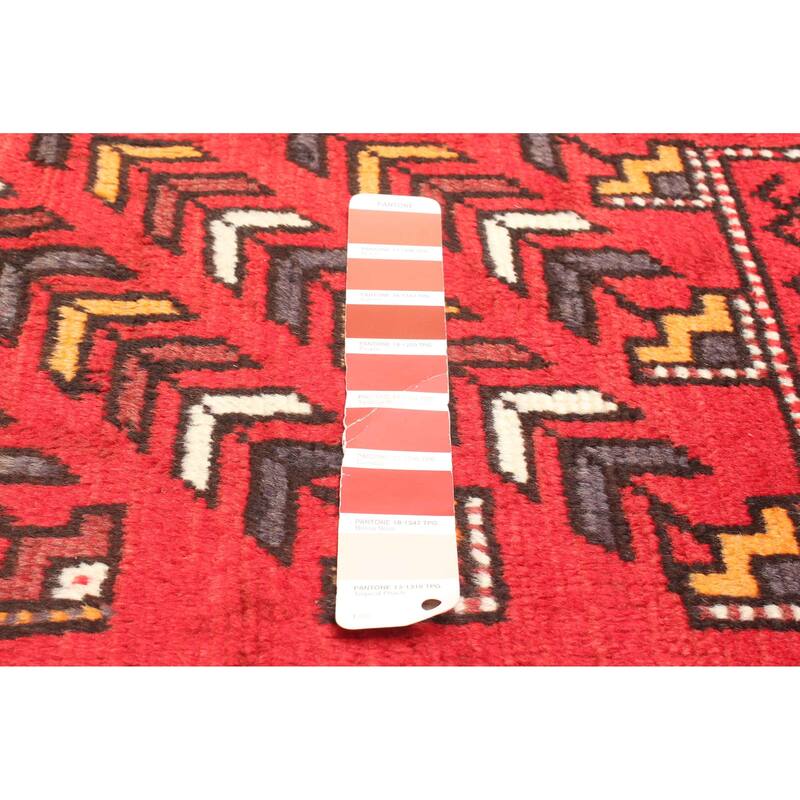 ECARPETGALLERY Hand-knotted Andelz Red Wool Rug - 4'0 x 6'7