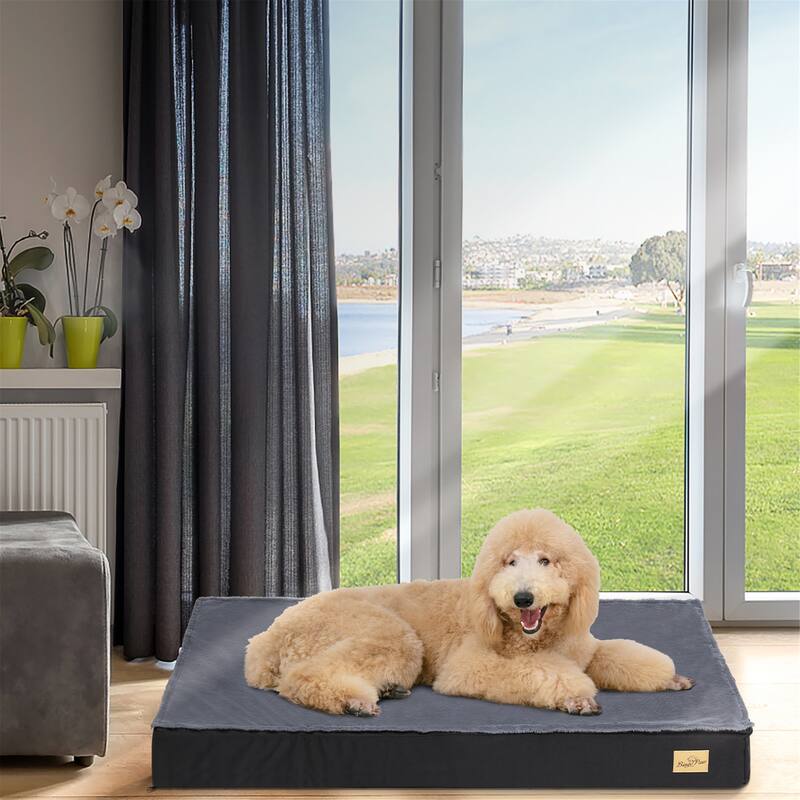 Orthopedic Foam Dog Bed Waterproof Pet Crate Mattess Cushion