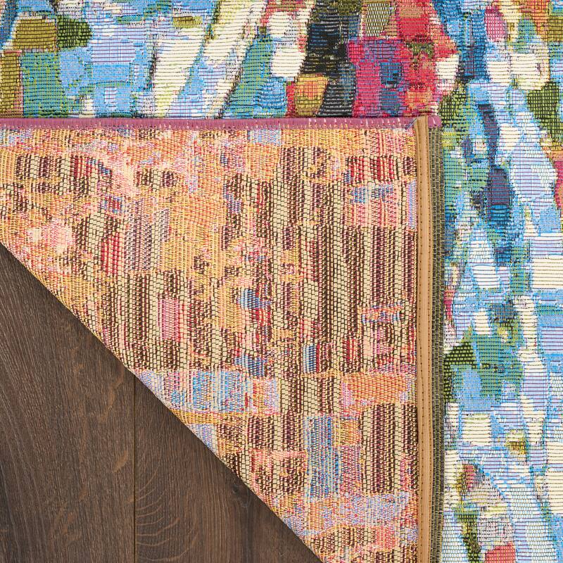 Nourison Color Splash Indoor/Outdoor Multicolored Graphic Area Rug