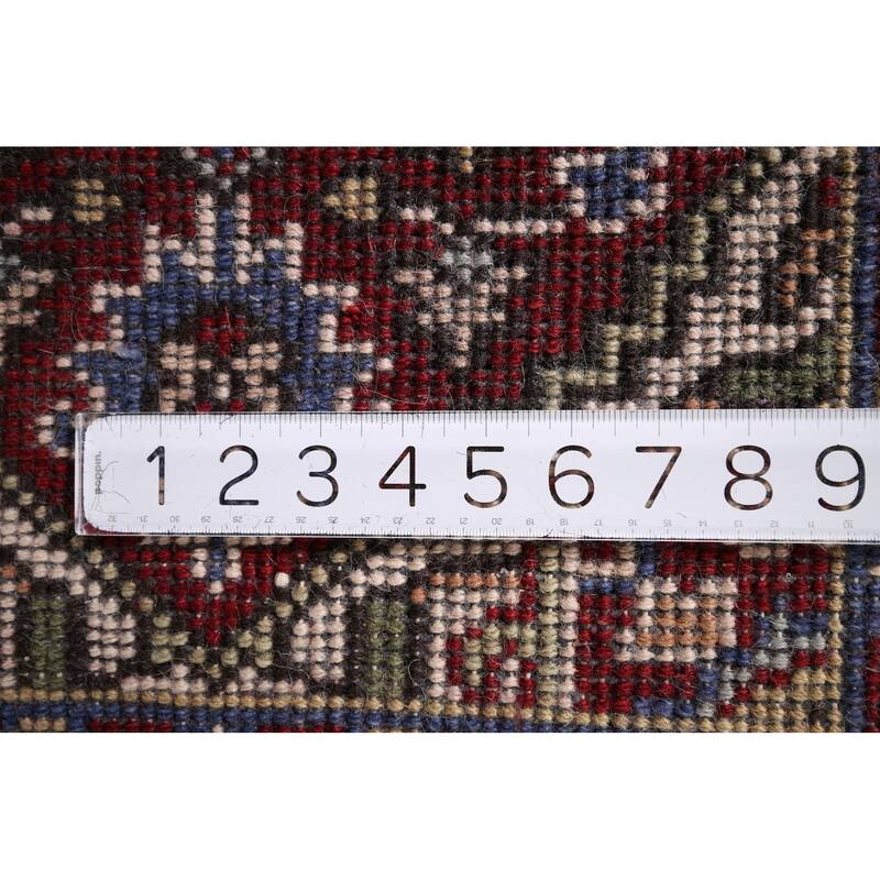 Red Heriz Serapi Accent Rug Hand-Knotted Traditional Wool Carpet - 2'0" x 3'0"