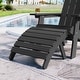 preview thumbnail 2 of 12, WINSOON All Weather HIPS Outdoor Folding Ottoman Adirondack Chair Footrest