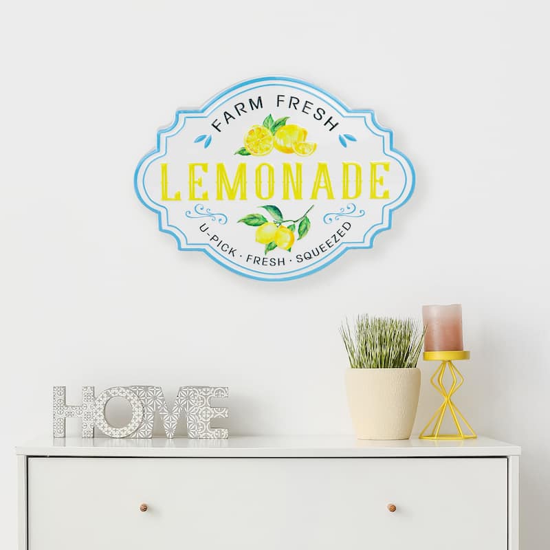 Farm Fresh Lemonade Metal Wall SIgn - 15"