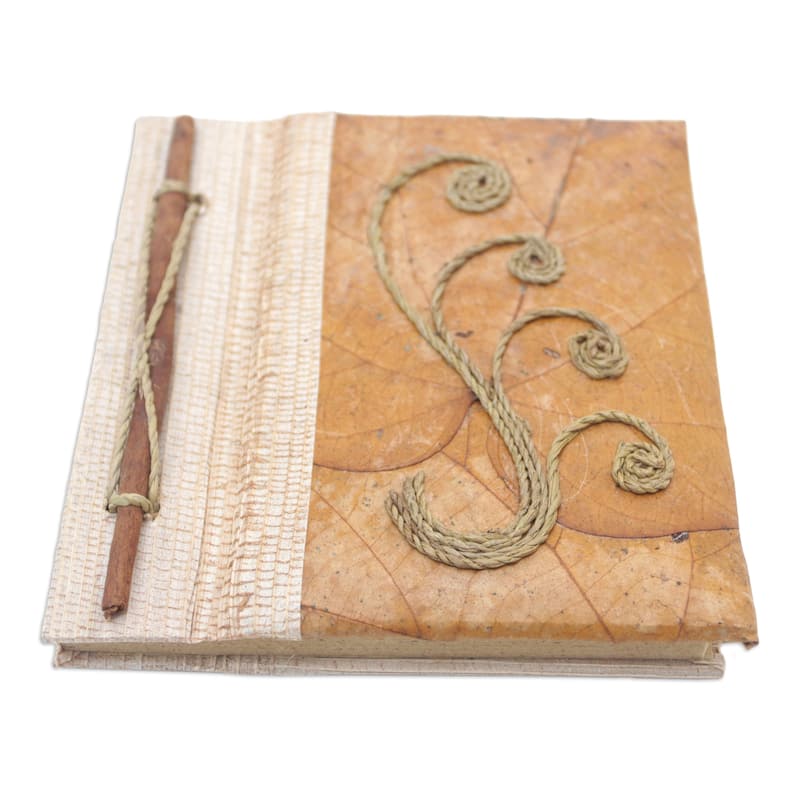 Novica Handmade Autumn Memories Natural Fiber Journal