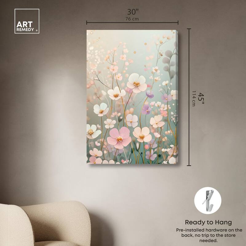 Tiny Blooms I Canvas by Art Remedy, Gallery Wrapped