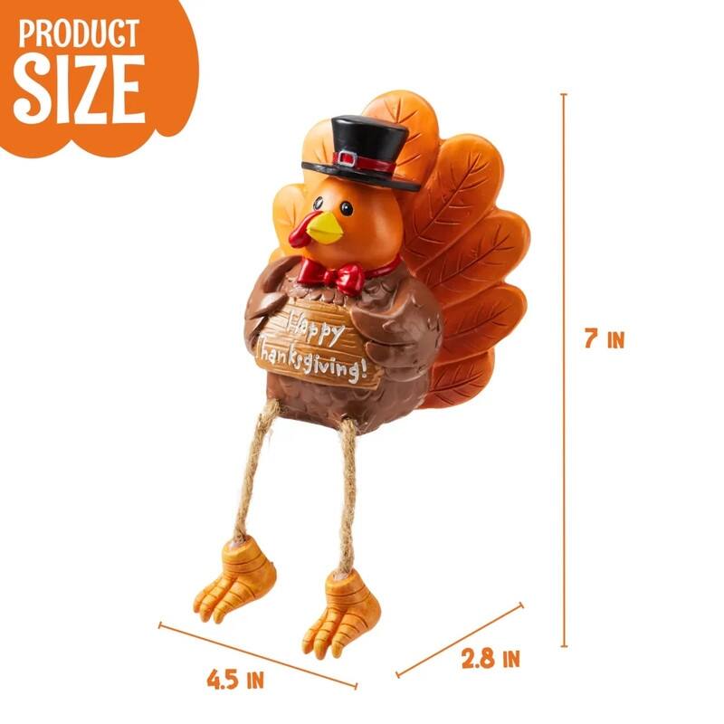 Thanksgiving Turkey Statues: 3-Piece Set