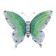 preview thumbnail 29 of 32, Iron Metal Eclectic Butterfly Wall Decor in Blue, Purple, or Green (16" H X 21" W) - 16 x 21