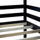 preview thumbnail 12 of 16, Rubber Wood Detachable Triple Twin Bunk Bed with Two Built-in Ladders,Guardrails,Kids and Baby
