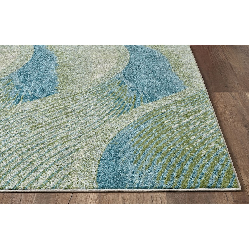 Domani Globe Tidal Wave Geometric Rug