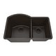 preview thumbnail 8 of 6, 32 Inch Lexicon Platinum Quartz Composite Drop-in Undermount Double Bowl Galaxy Mocha Kitchen Sink LP-7030-M-SO