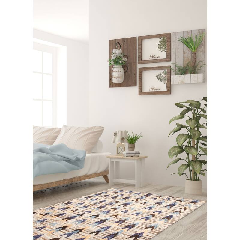 ECARPETGALLERY Hand-knotted Tangier Brown Wool Rug - 5'3 x 7'9