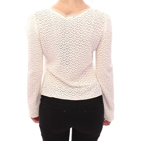 white lace sweater
