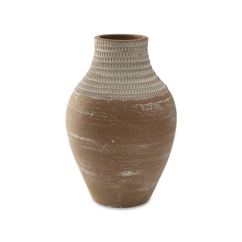 Signature Design by Ashley Reclove Distressed White Vase