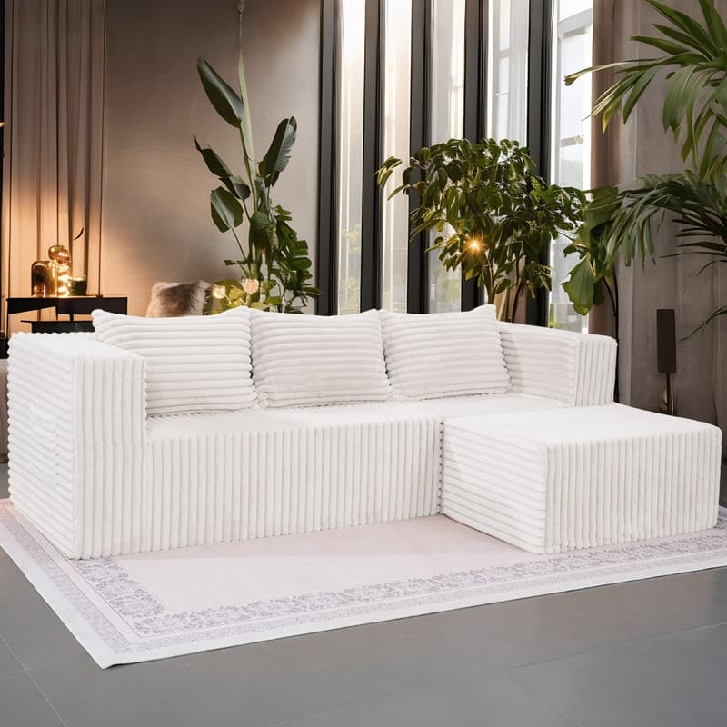 Cloud Sectional Couch with Chaise, L Shaped Modern Modular Sofa