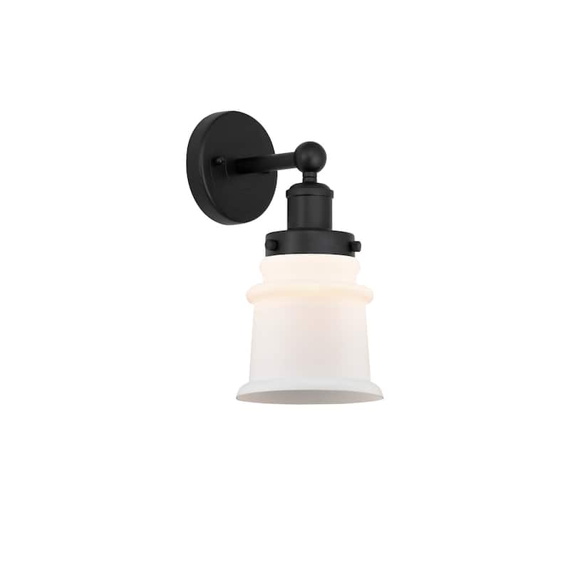 Innovations Lighting 616-1W-11-5 Canton Sconce Canton 11" Tall Wall - Matte Black / Matte White