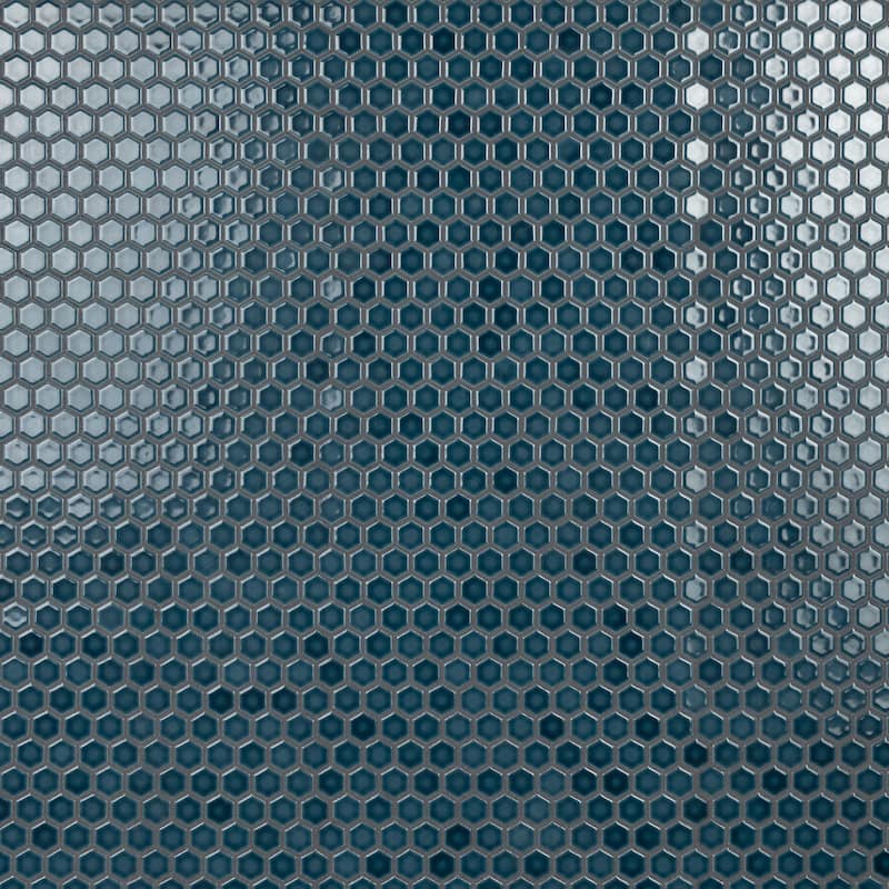 Merola Tile Tribeca 1" Hex Glacier Blue 10-1/4" x 11-7/8" Porcelain Floor and Wall Tile