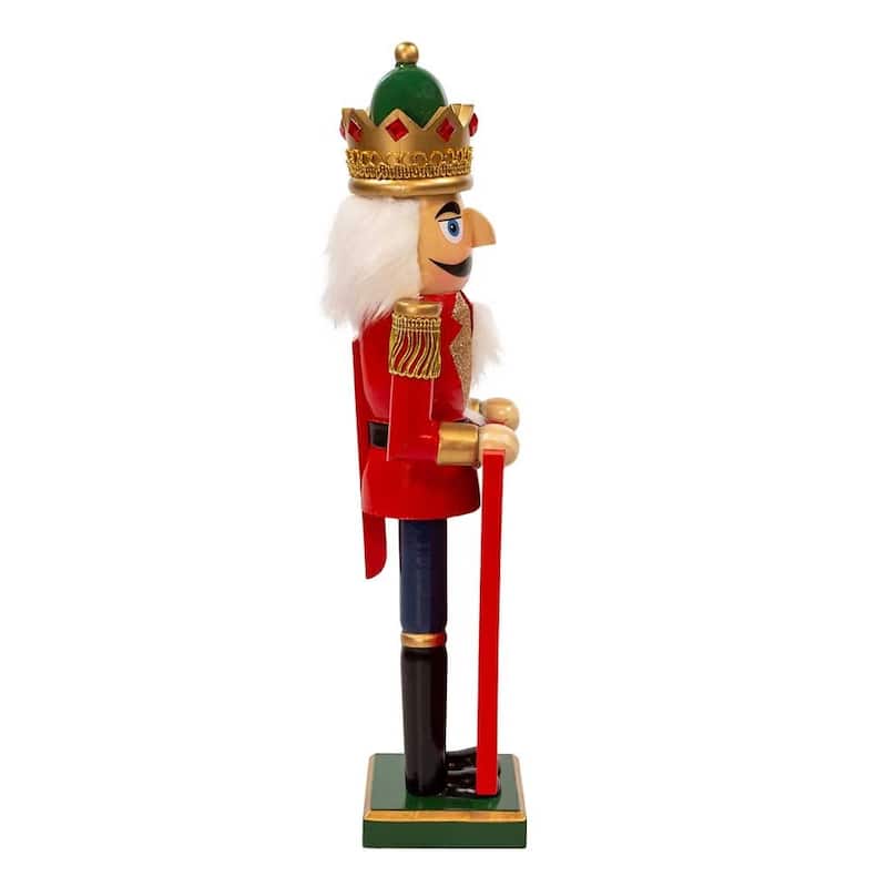Kurt Adler 15-Inch Nutcracker King Holding Picture Frame - Multicolored