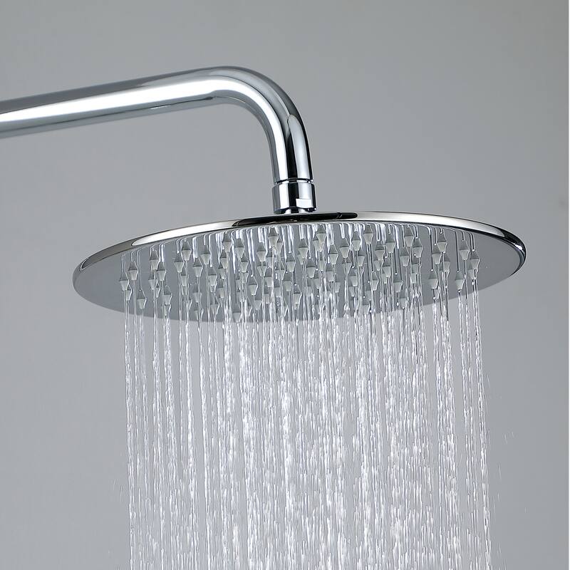 47"H Solid Brass Wall-Mounted Exposed Shower System with Tub Spout (Valve Included)